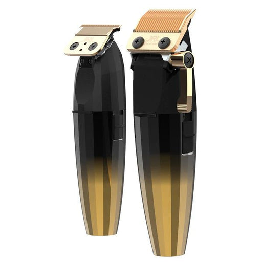 JRL Professional Fresh Fade 2020 Limited Edition Gold Collection Clipper & Trimmer Set + Charging Base - MagnusSupplyJRL