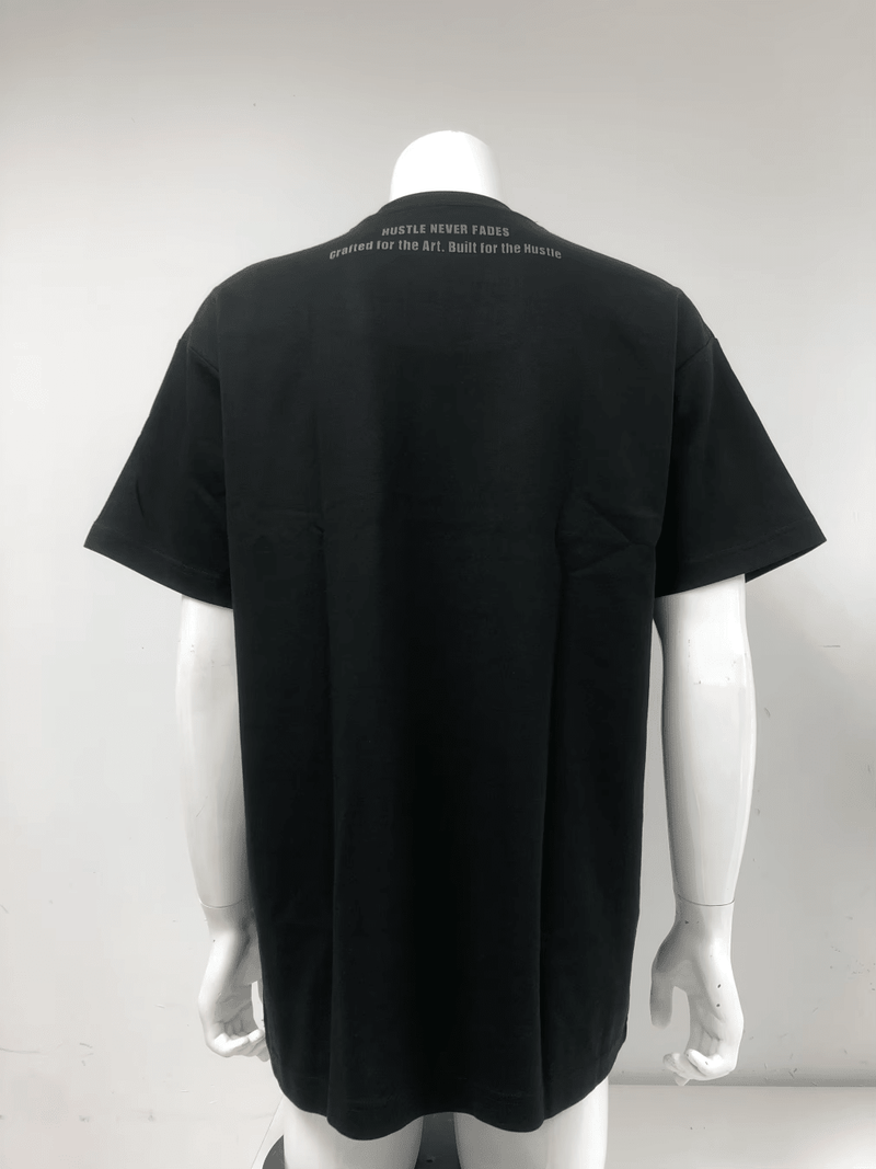 Magnus Oversized T-Shirt Black Hustle Never Fades - Magnus SupplyMagnus Supply