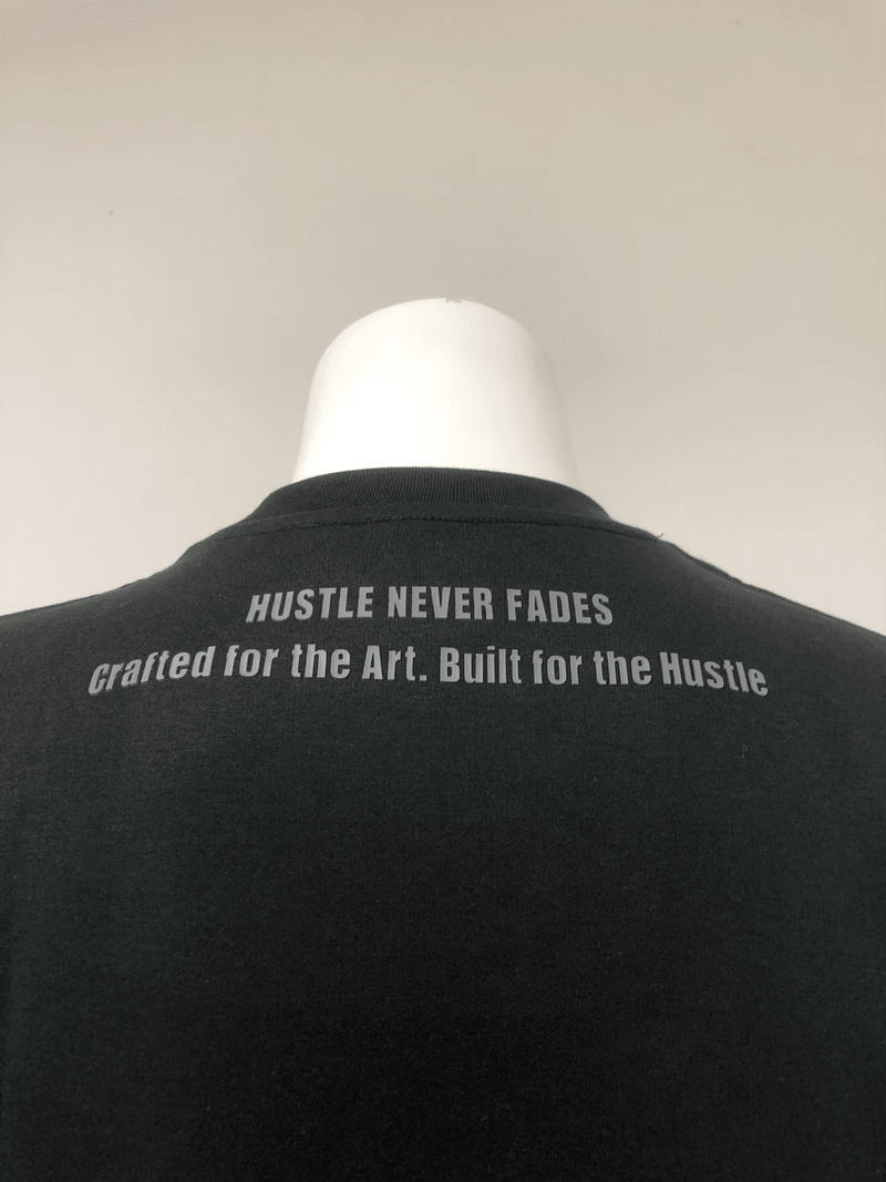 Magnus Oversized T-Shirt Black Hustle Never Fades - Magnus SupplyMagnus Supply
