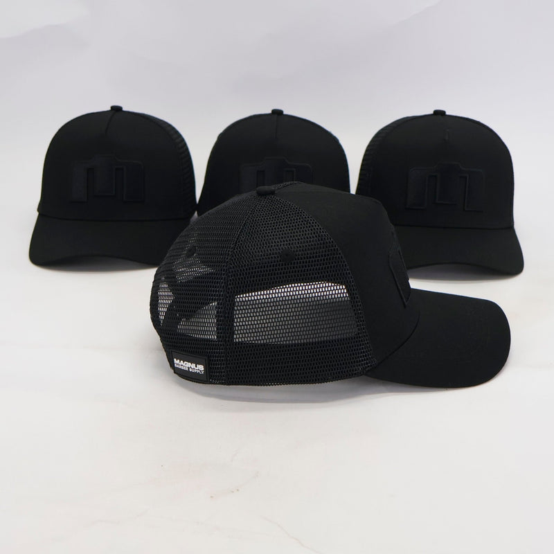 Magnus Signature Black 5-Panel Trucker Hat - Magnus SupplyMagnus