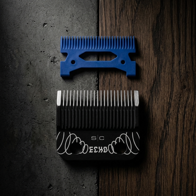 StyleCraft Black DLC Echo Clipper Blade & Blue Ceramic Cutter | SC554B