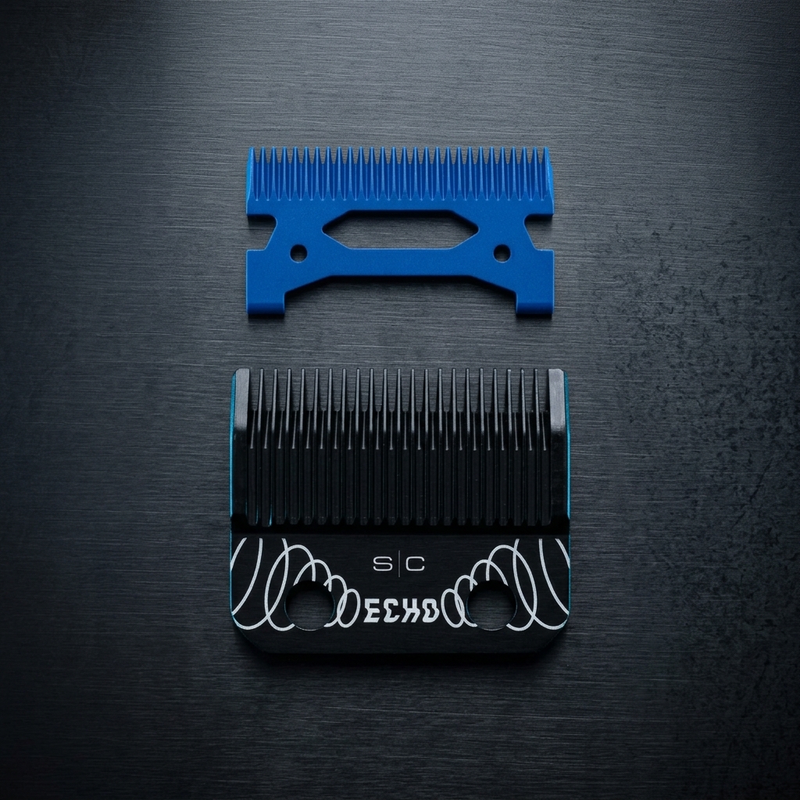 StyleCraft Black DLC Echo Clipper Blade & Blue Ceramic Cutter | SC554B