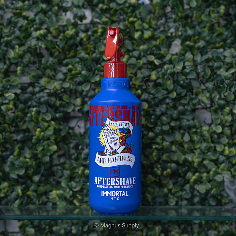 Immortal NYC Reserve cologne 500ml bottle with vibrant snake design and spray nozzle.