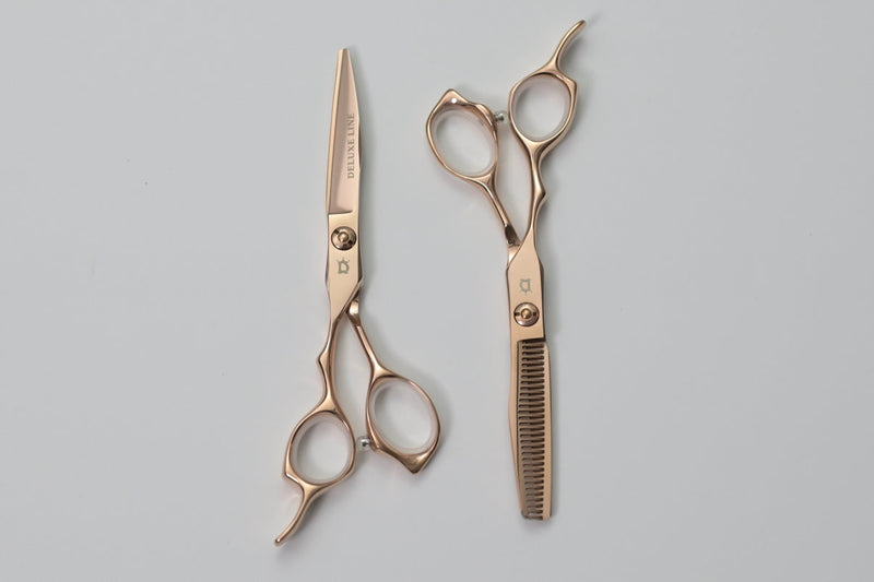 DeluxeLine pro Lefty Rose Sword 6" Shear Set | Left-Handed Barber Shears