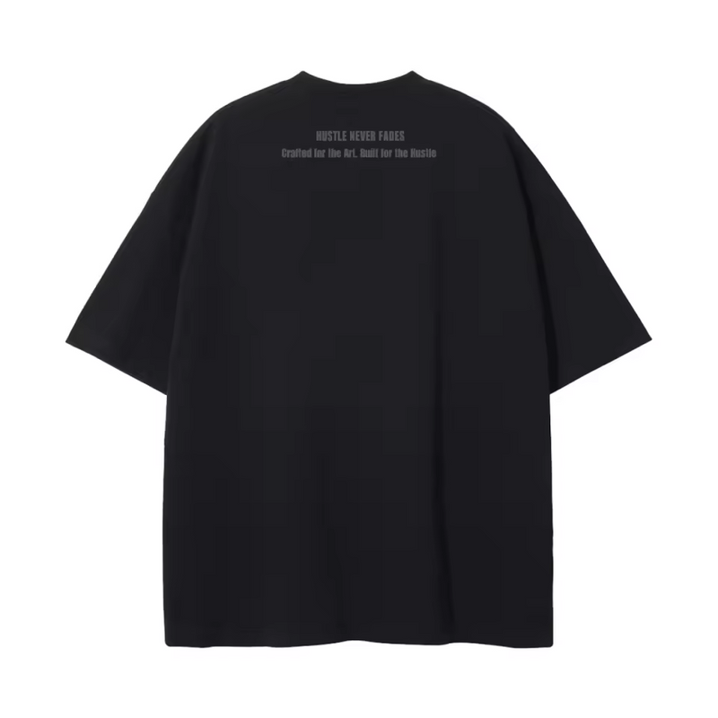 Magnus Oversized T-Shirt Black Hustle Never Fades