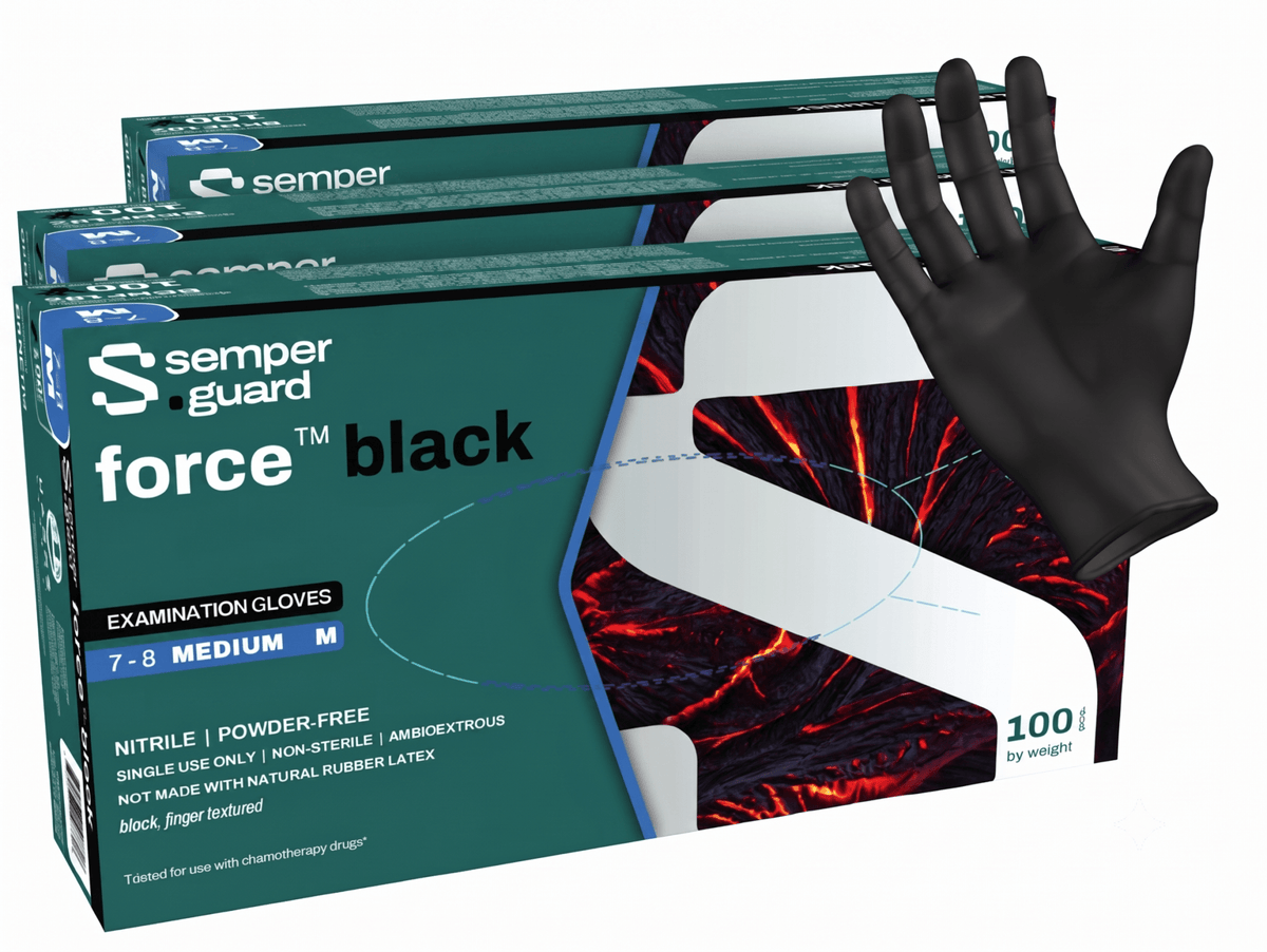 SemperForce Black Nitrile Gloves Bundle – 3 Boxes for $25