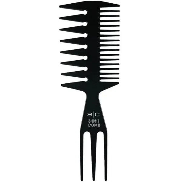 Stylecraft 3-in-1 Wide Tooth Texturizing Barber Fish Hair Comb - Magnus SupplyStylecraft