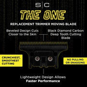 StyleCraft Fixed Gold Titanium Classic X-Pro Trimmer Blade + Black Diamond Carbon DLC The One Cutter Set (SC529GB) - MagnusSupplyStylecraft
