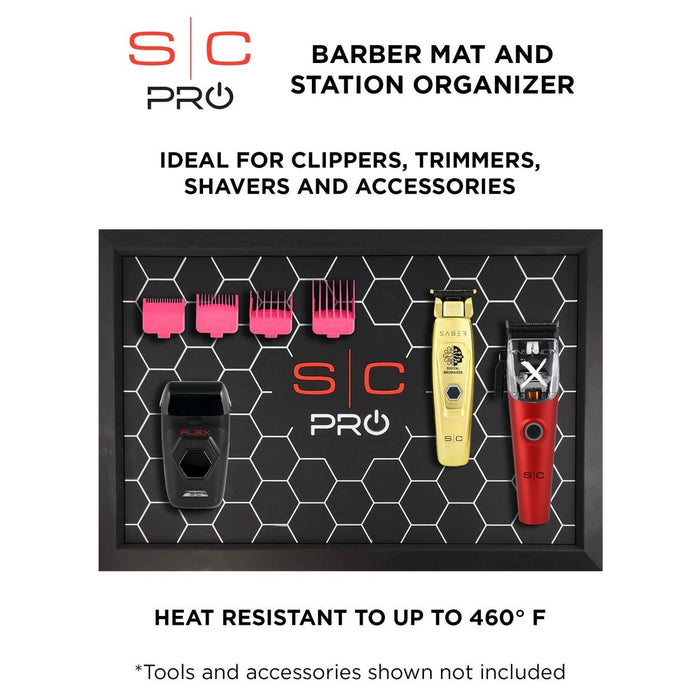 StyleCraft Pro Barber Mat & Station Organizer (SC330B) - MagnusSupplyStyleCraft