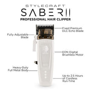 StyleCraft Saber II Clipper White | SC619W - Magnus SupplyStyleCraft