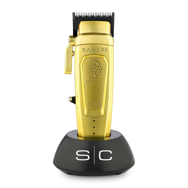 Stylecraft Saber 2.0 Cordless Clipper in gold, featuring a sleek design and premium performance.