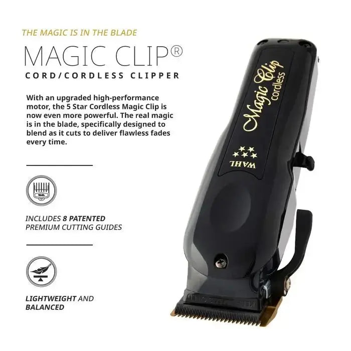 WAHL MagicClip Clipper&Detailer バリカンブラック Wahl Magic Clip – Cordless Hair Clipper for Barbers — Magnus Supply