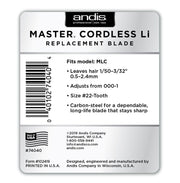 Andis Master Cordless Replacement Blade – Carbon Steel 74040 - Magnus SupplyAndis