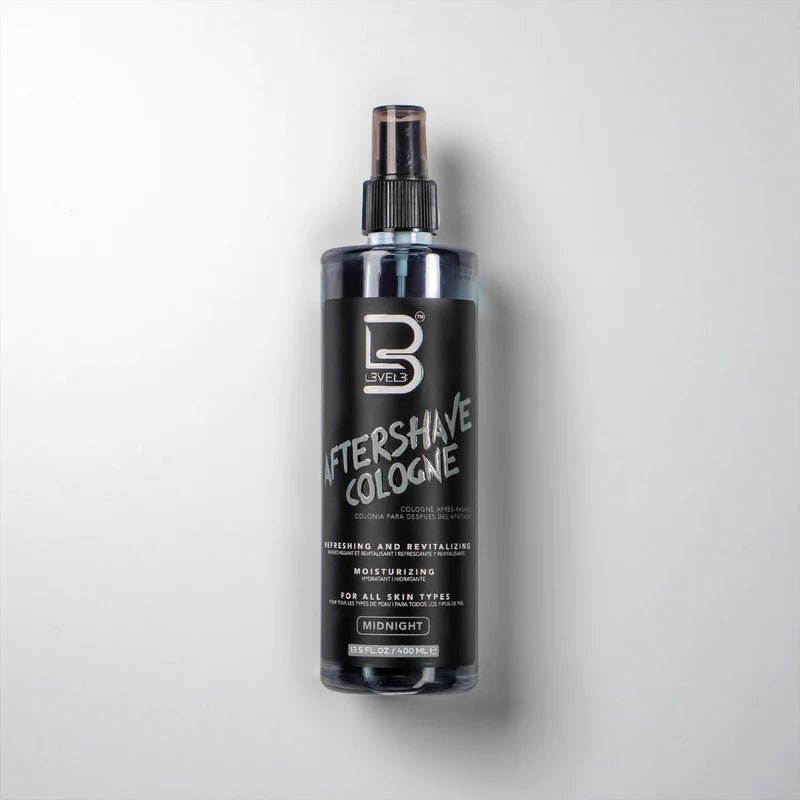 Level3 Aftershave Cologne 400ml Silver – Cooling and hydrating aftershave spray ideal for barbers and personal grooming.