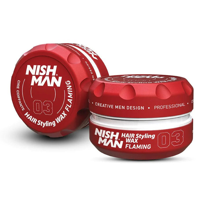 Nishman 01 Aqua Strong Hold Medium Shine Styling Wax - Gum Gum (150ml/