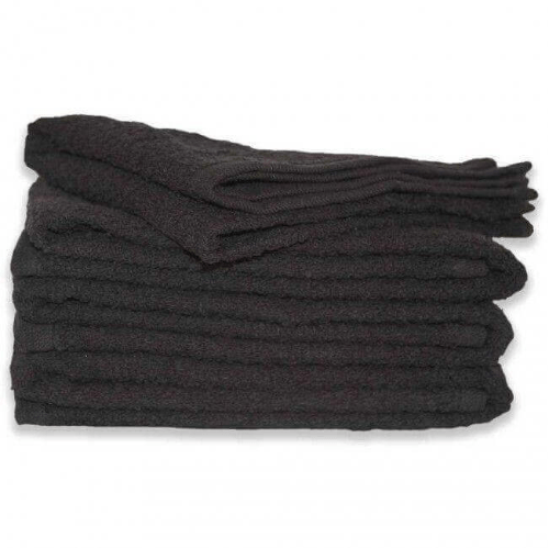 Partex EDGE Towels 100% Cotton Black (12pack) - MagnusSupplyMagnusSupply
