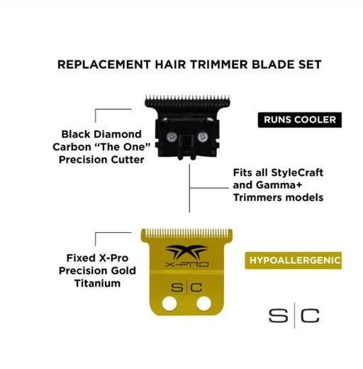 SC X-PRO PRECISION GOLD TRIMMER BLADE/THE ONE PRECISIONSC523GB - MagnusSupplyStylecraft