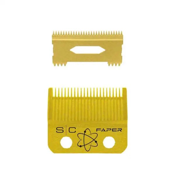 StyleCraft Replacement Fixed Gold Titanium Faper Blade Set | SC525G - MagnusSupplyStylecraft
