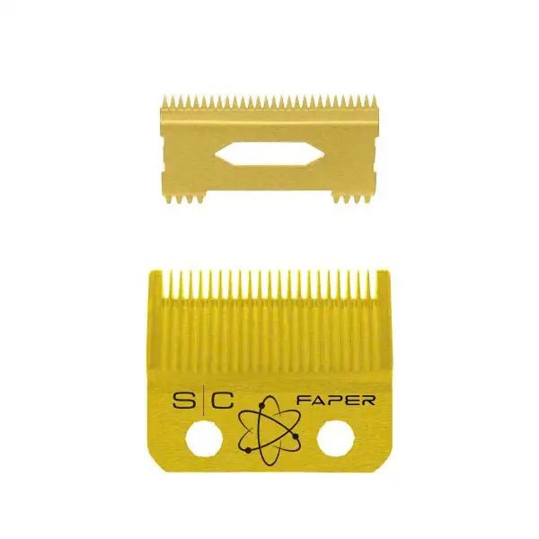 StyleCraft Replacement Fixed Gold Titanium Faper Blade Set | SC525G - MagnusSupplyStylecraft