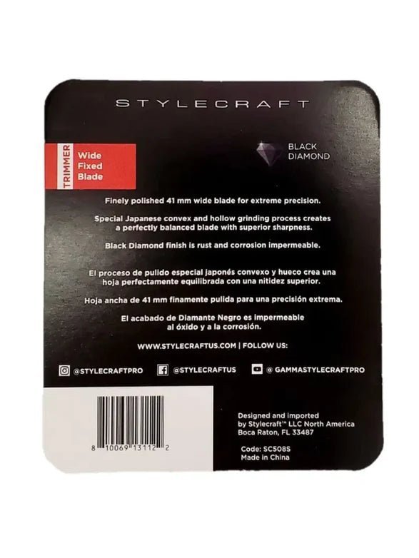 Stylecraft trimmer rep. blade wide fixed black diamond SC508S - Magnus SupplyStylecraft